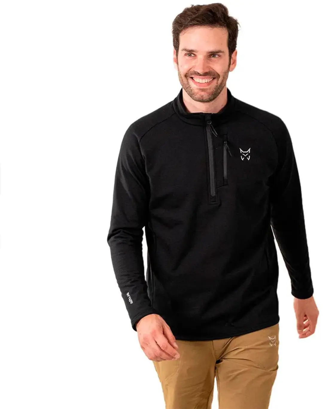 Altus Malaren Half Rits Lange Mouw T-shirt Zwart XL Man