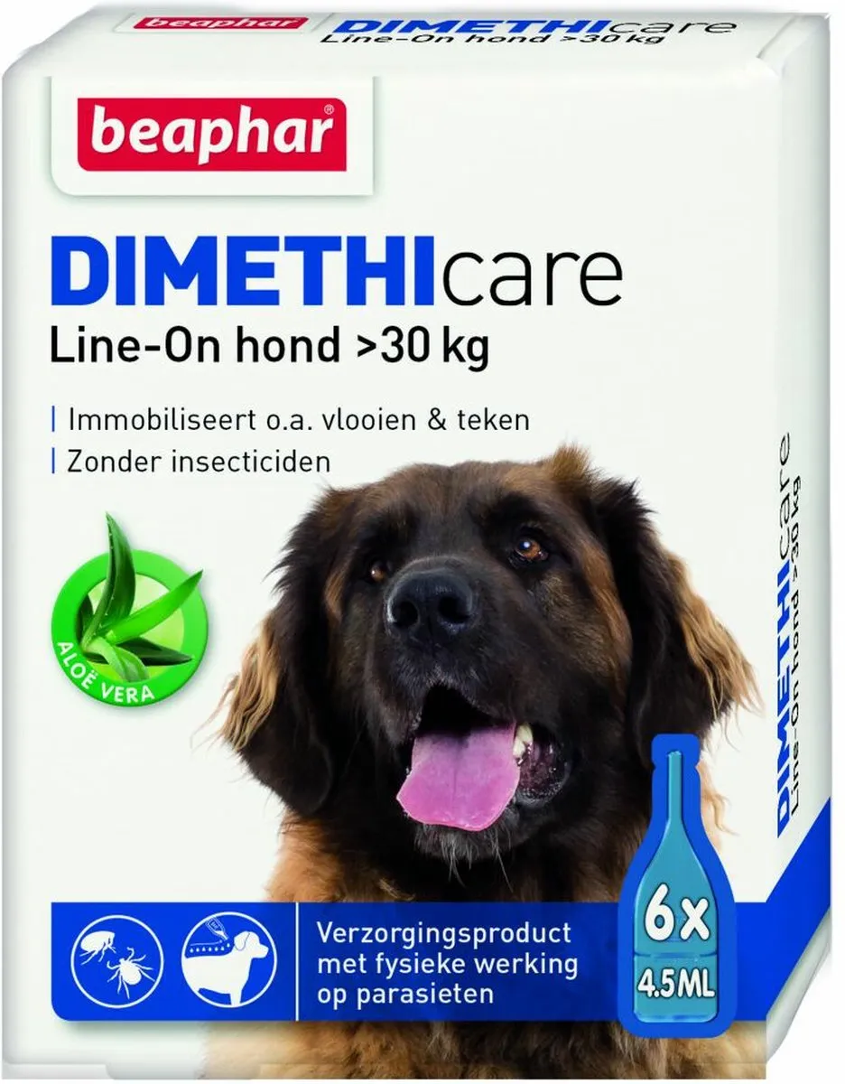 Beaphar Dimethicare Line-On Hond >30kg - 5x6x4.5ml - afbeelding 6 van 6