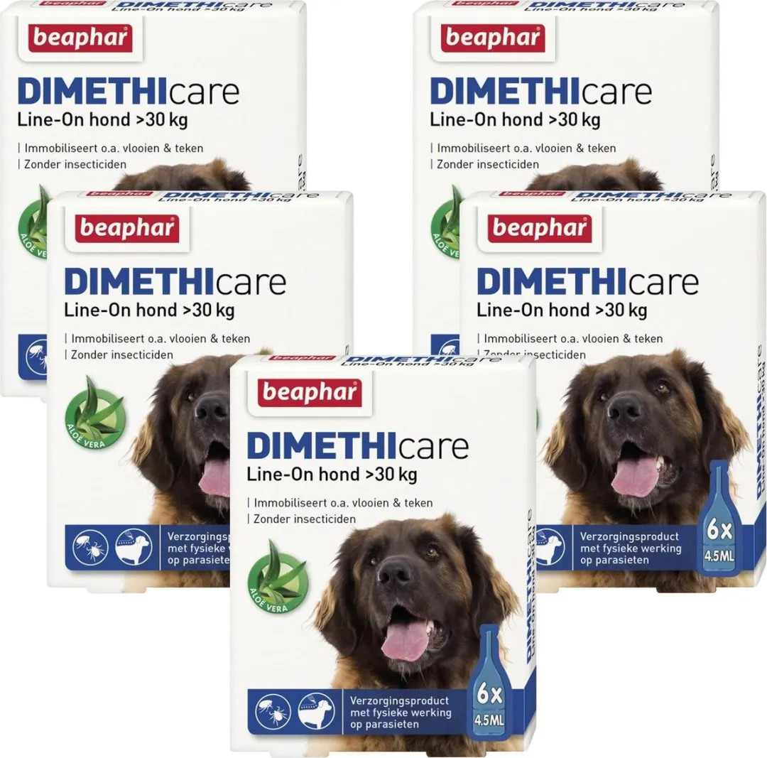 Beaphar Dimethicare Line-On Hond >30kg - 5x6x4.5ml