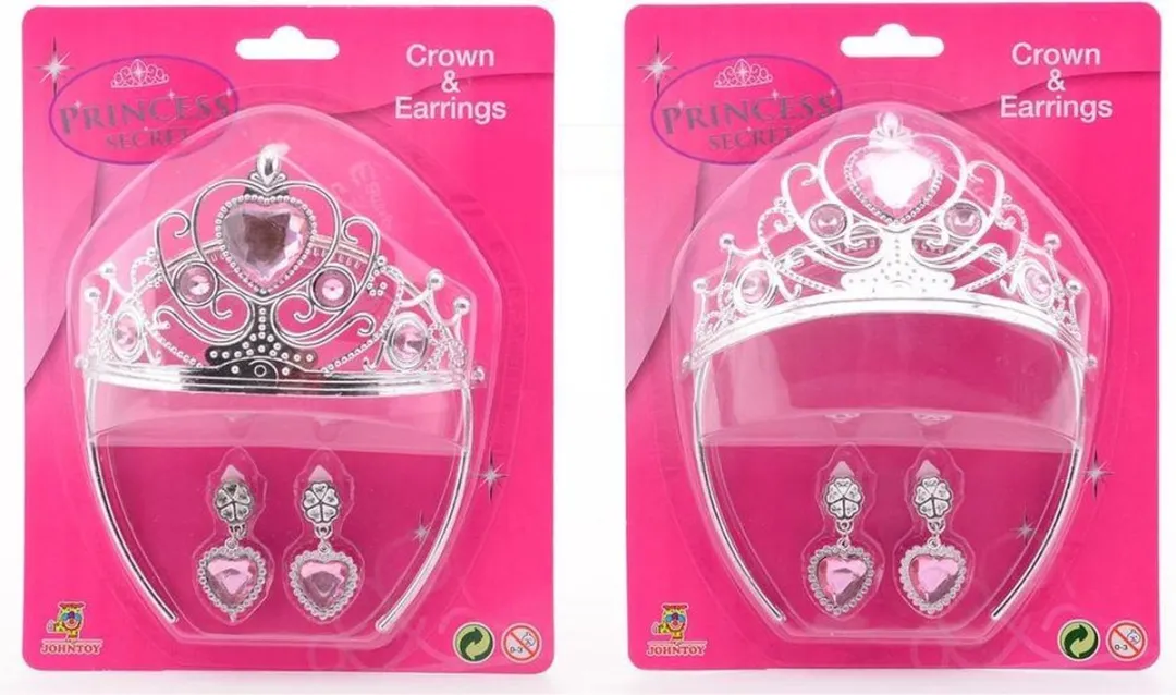 Johntoy Princess Secret Kroon en Oorbellen