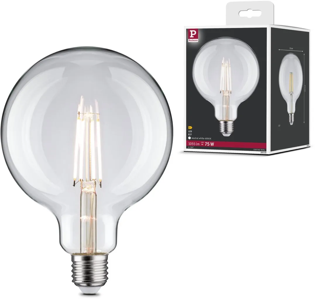 Paulmann Filament LED Globe G125 E27 9W 1055lm