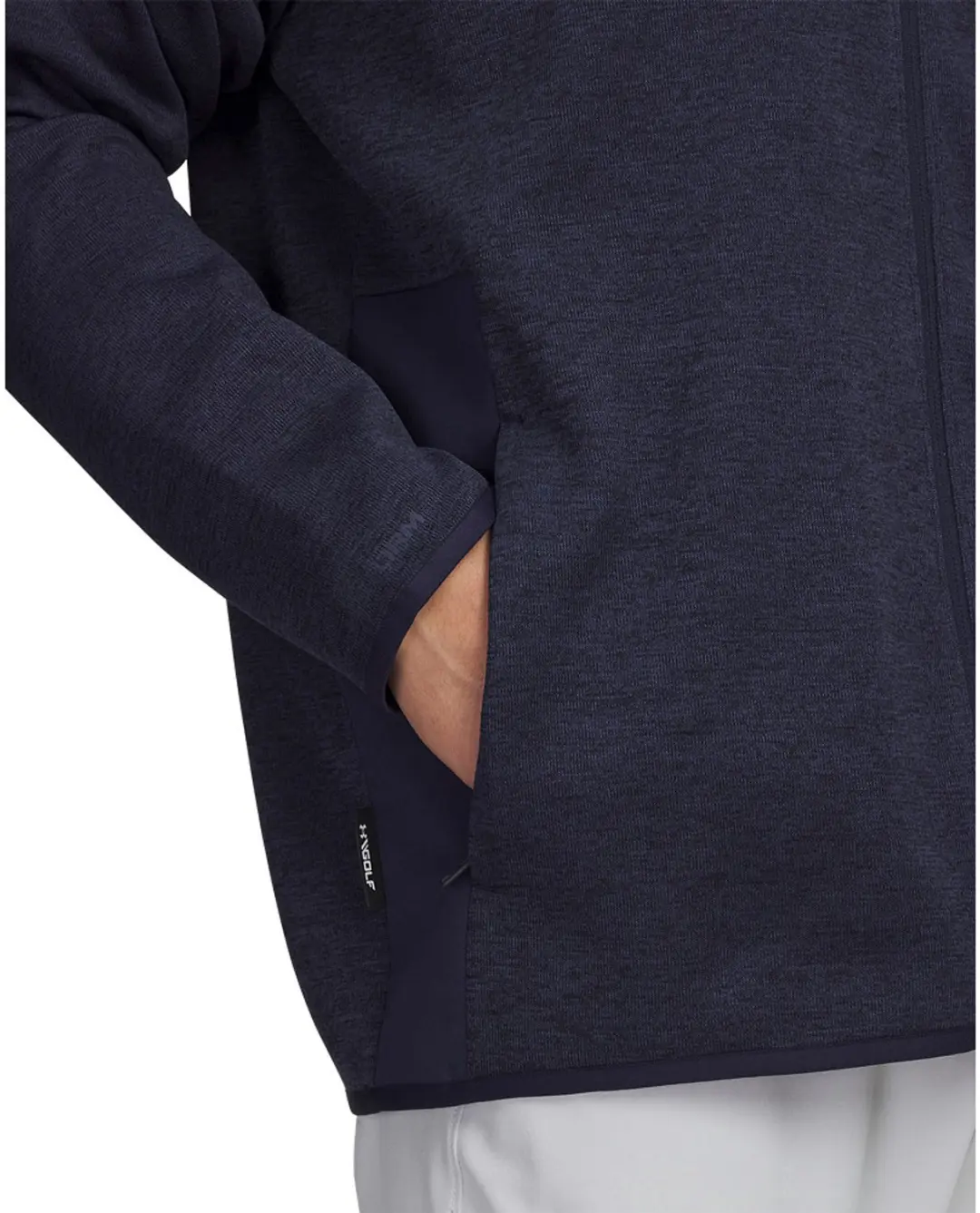 UA Drive Sweaterfleece FZ - Midnight Navy Golftrui - Heren - afbeelding 2 van 3