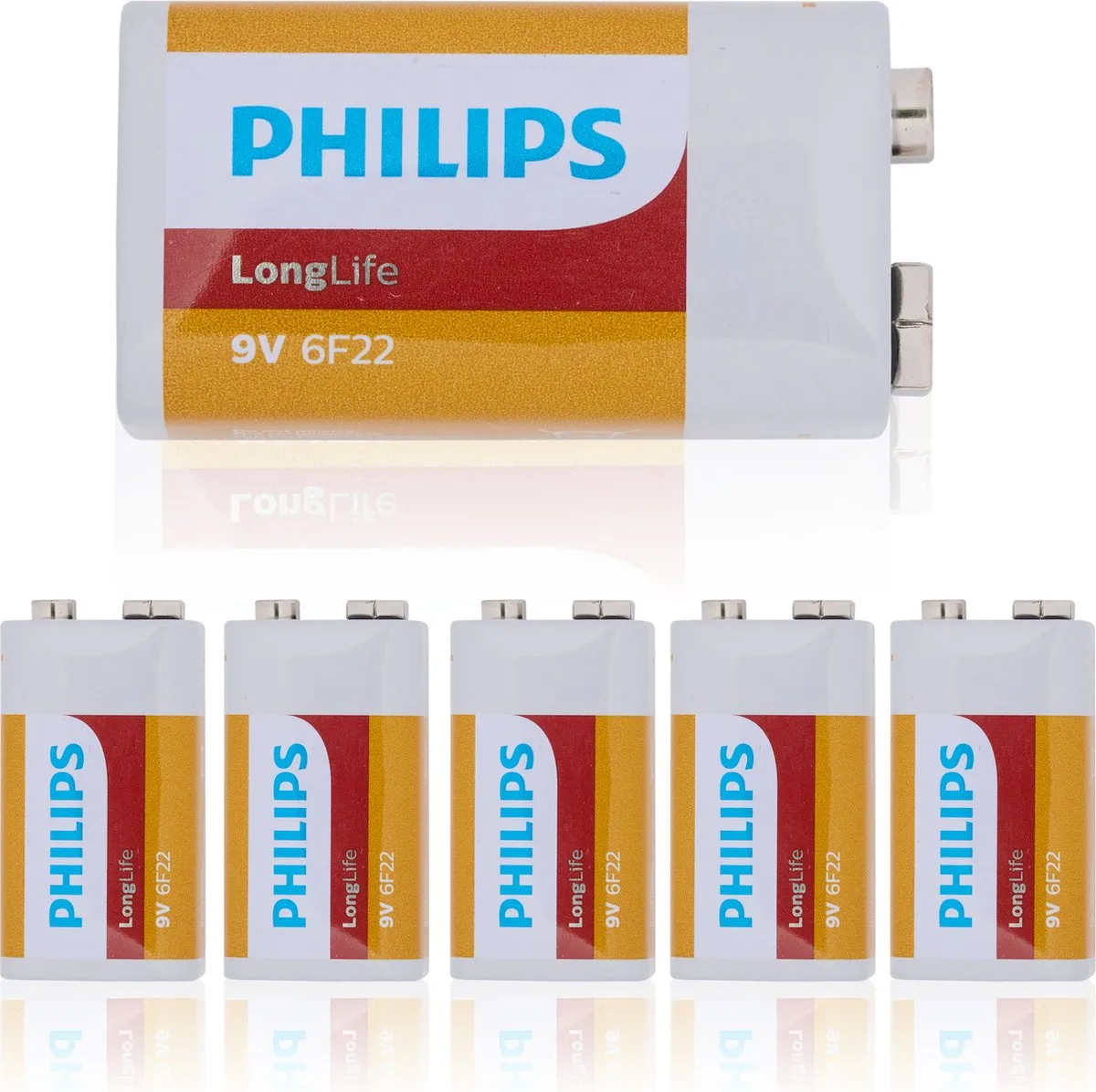 Philips 9V Zinkbatterijen 6 Stuks