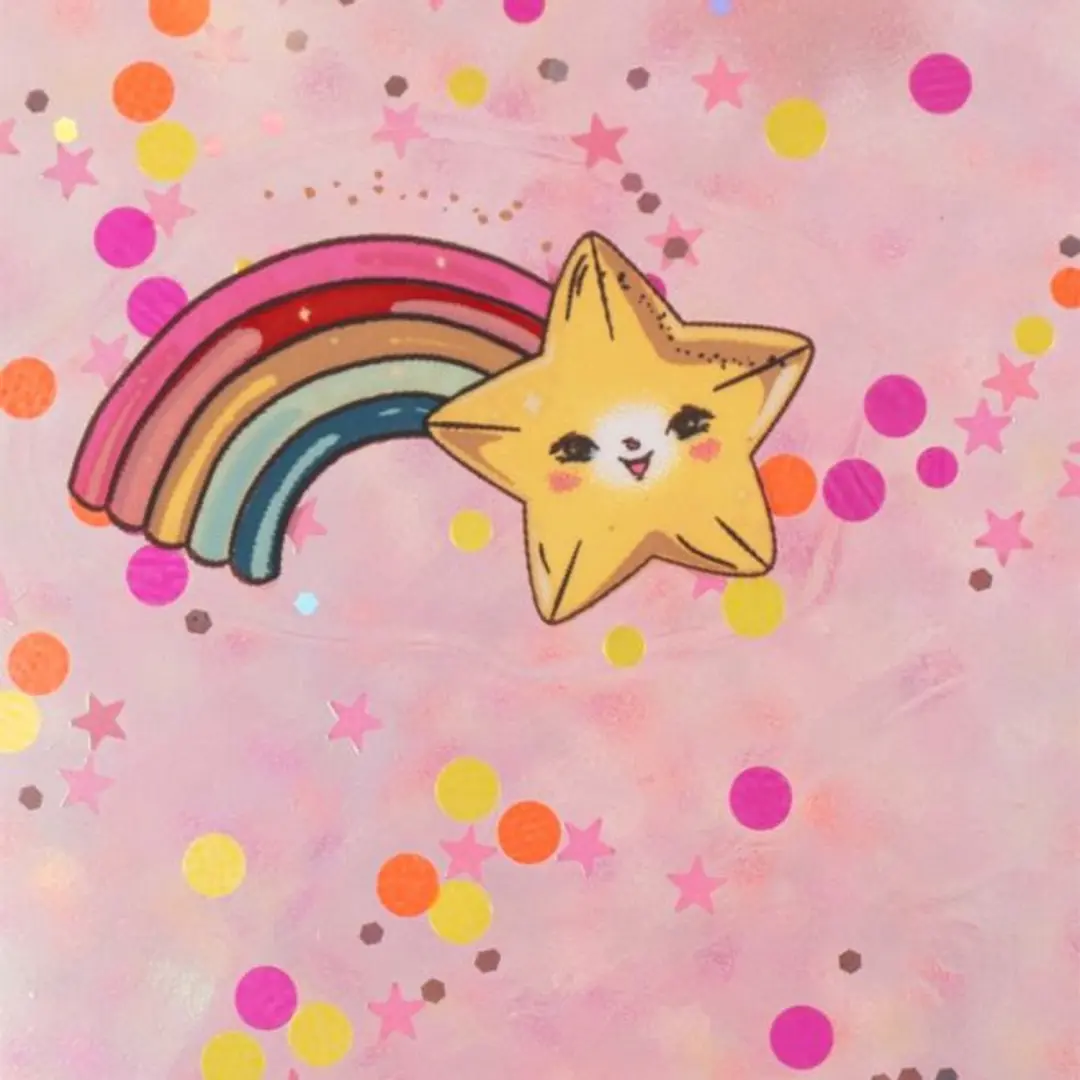 Konges Sløjd Glitter Skippybal Rainbow - afbeelding 3 van 3