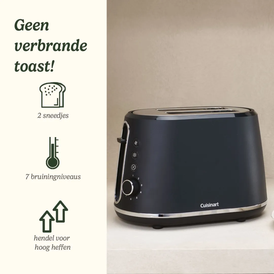 Cuisinart CPT780E Broodrooster 2 Sneden - 900W - Zwart