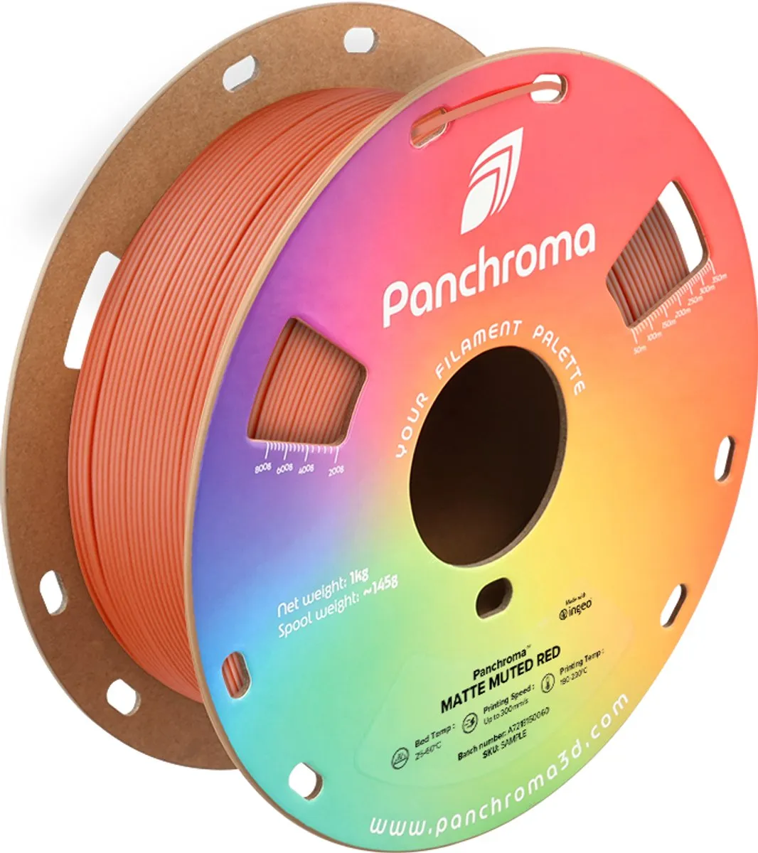 Polymaker PolyTerra PLA Matte Muted Red 1.75mm 1kg