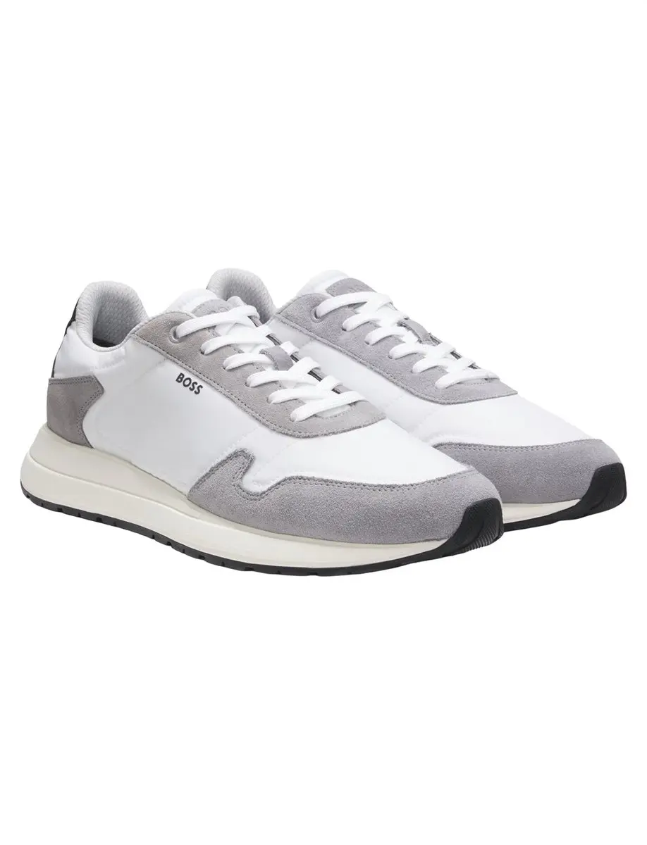 BOSS Black Vinston Runn Sneakers - Wit - afbeelding 4 van 6