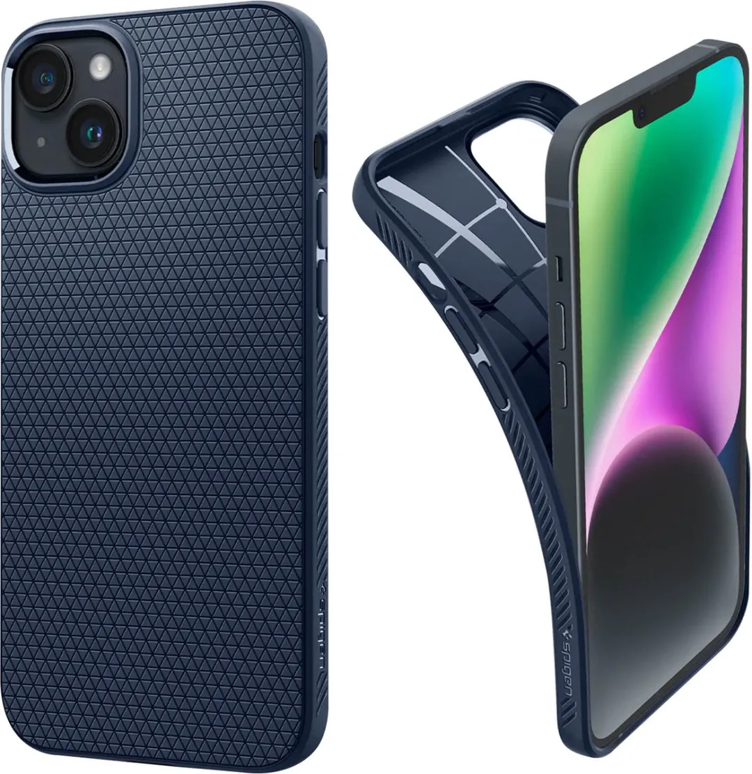 Spigen Liquid Air Case iPhone 14 - Navy Blauw
