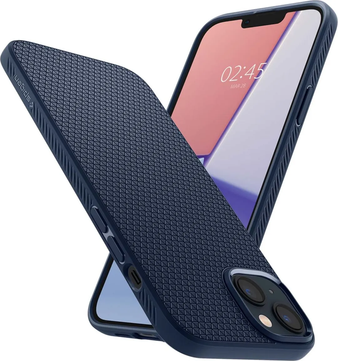 Spigen Liquid Air Case iPhone 14 - Navy Blauw