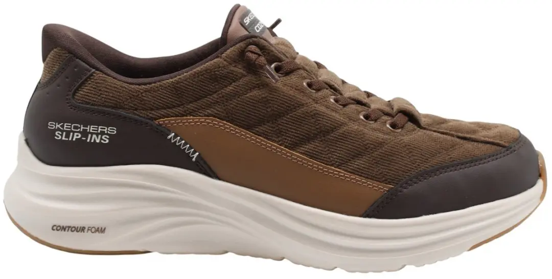 Skechers Contour Foam Cozy Fit Cordelux Sneakers - Bruin - afbeelding 6 van 6