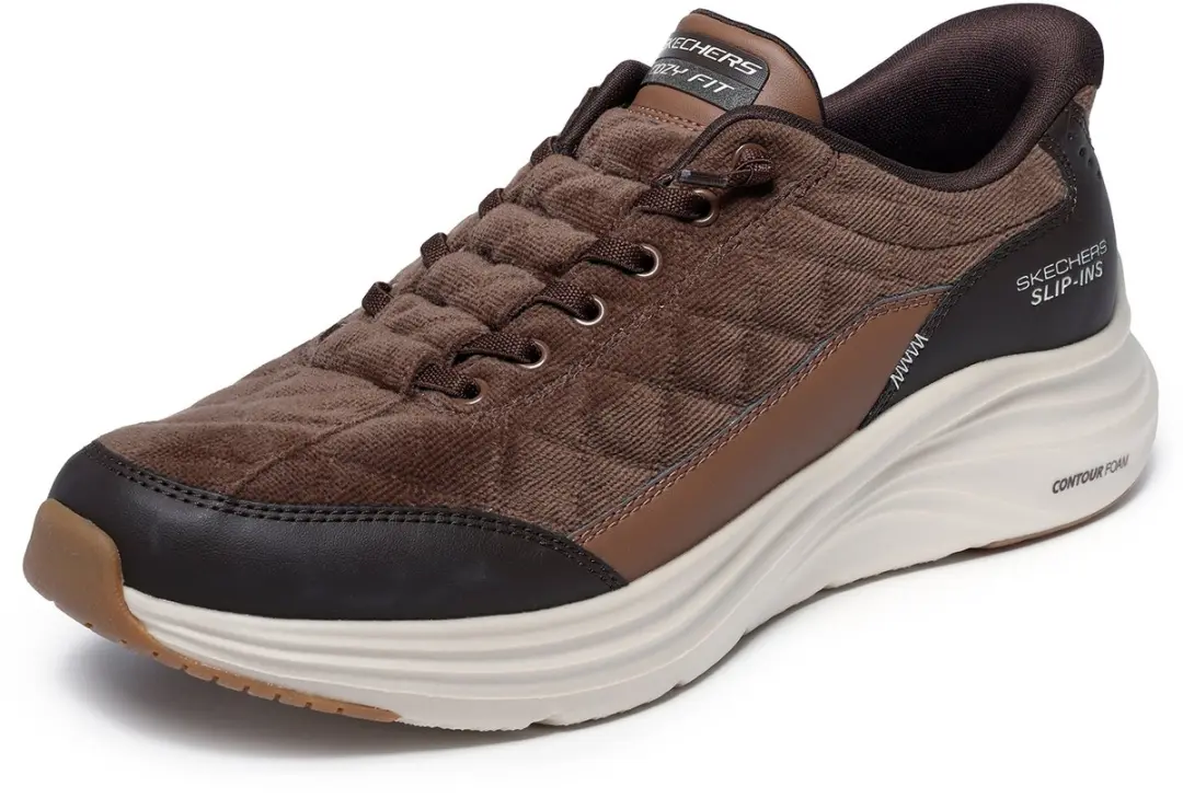 Skechers Contour Foam Cozy Fit Cordelux Sneakers - Bruin - afbeelding 3 van 6