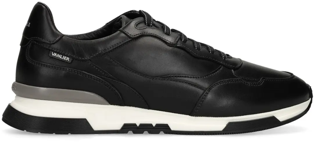 Van Lier - Heren - Zwarte Romeo leren sneakers - Maat 43
