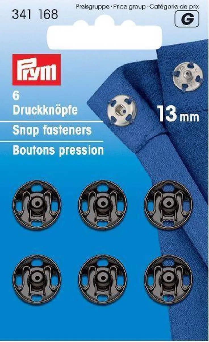 Prym Drukknoop 13mm - 6 Stuks Zwart - afbeelding 6 van 6