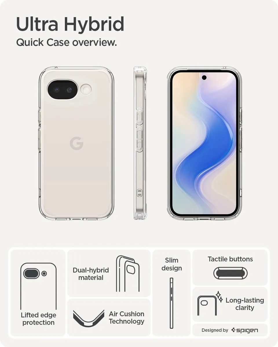 Spigen Ultra Hybrid ACS11279 Hoesje - Google Pixel 10a - Transparant