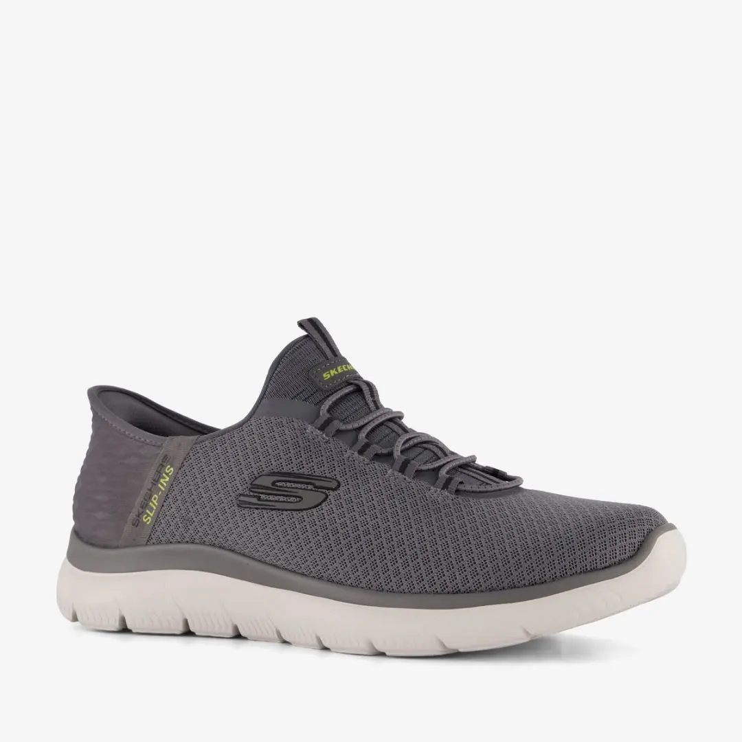Skechers Slip-ins: Summits - Key Pace Wide Fit heren sneakers - Grijs - Extra comfort - Memory Foam - Maat 48.5