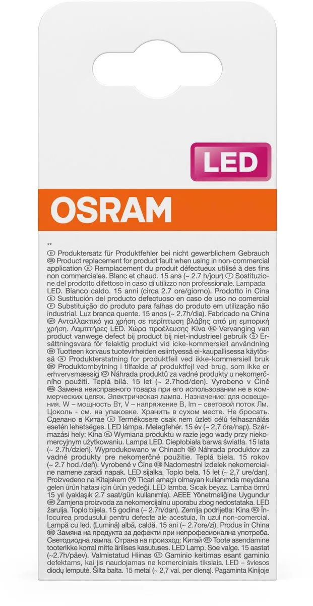 Osram LED Retrofit Classic A 4W E27 - 2700K Warm Wit - Helder