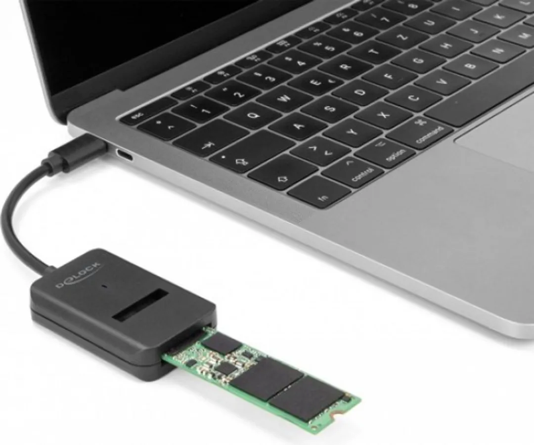 Delock M.2 NVMe/PCIe/SATA Converter USB-C 10Gbps - Zwart - afbeelding 5 van 5