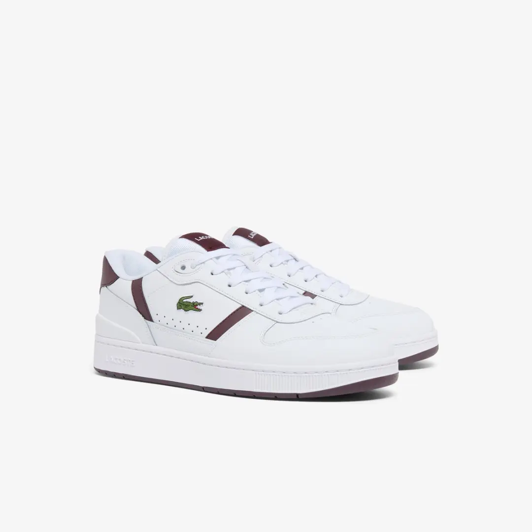 Lacoste T-Clip Set Heren Sneakers - Wit/Bordeaux - afbeelding 2 van 6