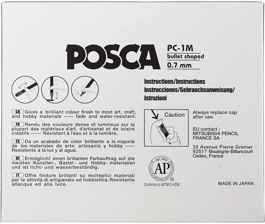 Posca Uni Posca Verfmarker Set - 12 Stuks (4x3) - Multi