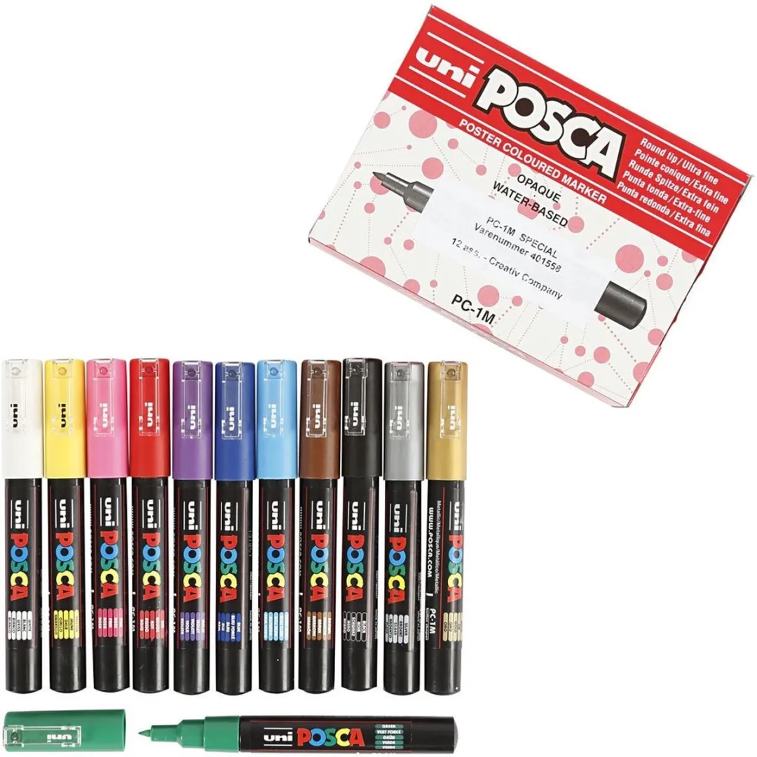Posca Uni Posca Verfmarker Set - 12 Stuks (4x3) - Multi