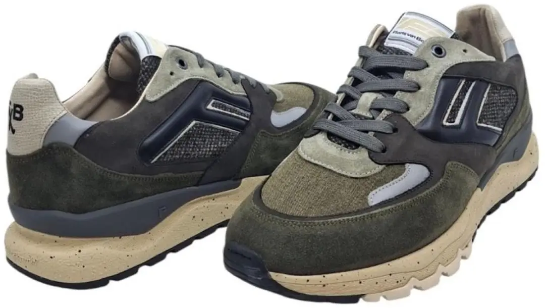 Floris van Bommel SFM-10154 De Treener Sneakers - Groen - afbeelding 5 van 6