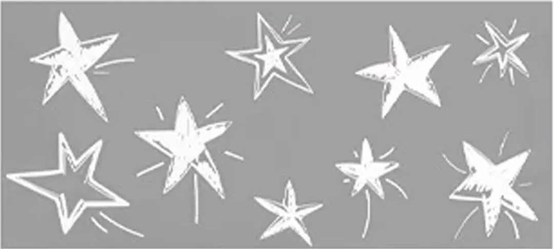 Anna's Collection Kerst Raamstickers Witte Sterren