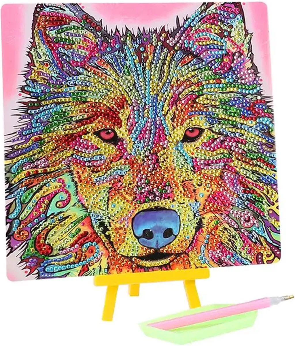Toi-Toys Diamond Painting Wolf 20x20cm