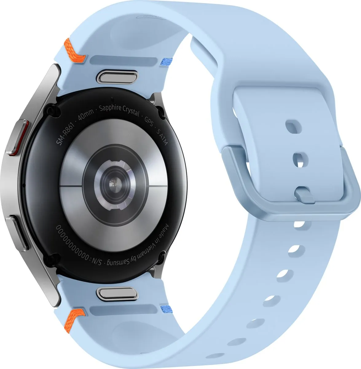 Samsung Galaxy Watch FE 40mm - Zilverkleurig - Blauwe band