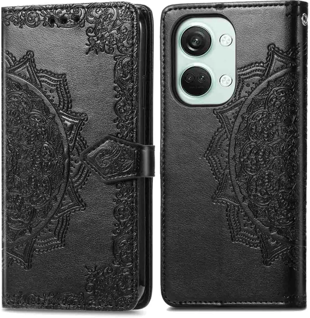 Imoshion Hoesje OnePlus Nord 3 - Mandala Bookcase - 3 Pasjes - Zwart