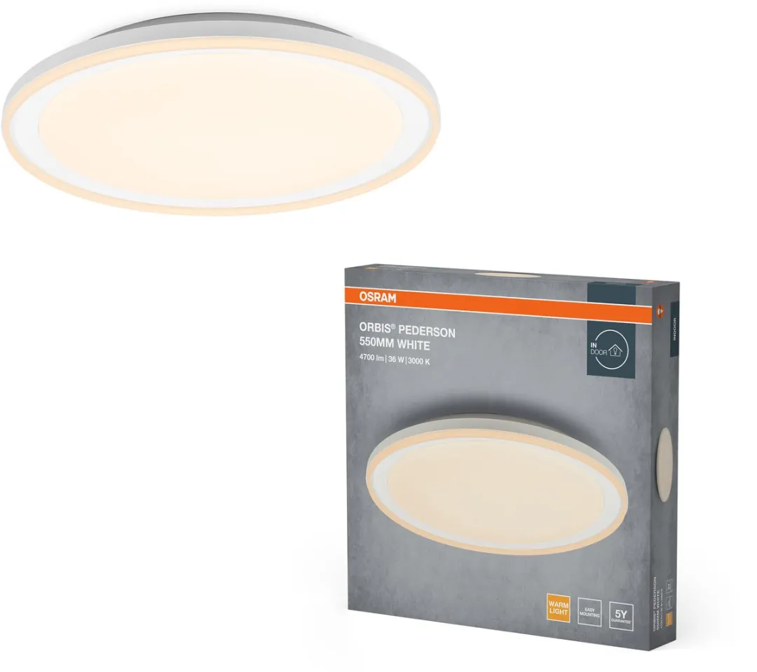Osram Orbis Pederson LED Plafondlamp 36W 2600lm - 550mm - IP20