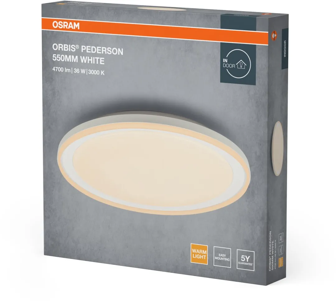 Osram Orbis Pederson LED Plafondlamp 36W 2600lm - 550mm - IP20