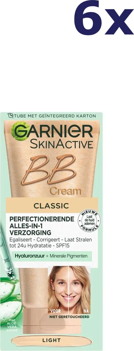 Garnier Miracle Skin Perfector BB Cream - Light - 6 x 50 ml - Voordeelverpakking
