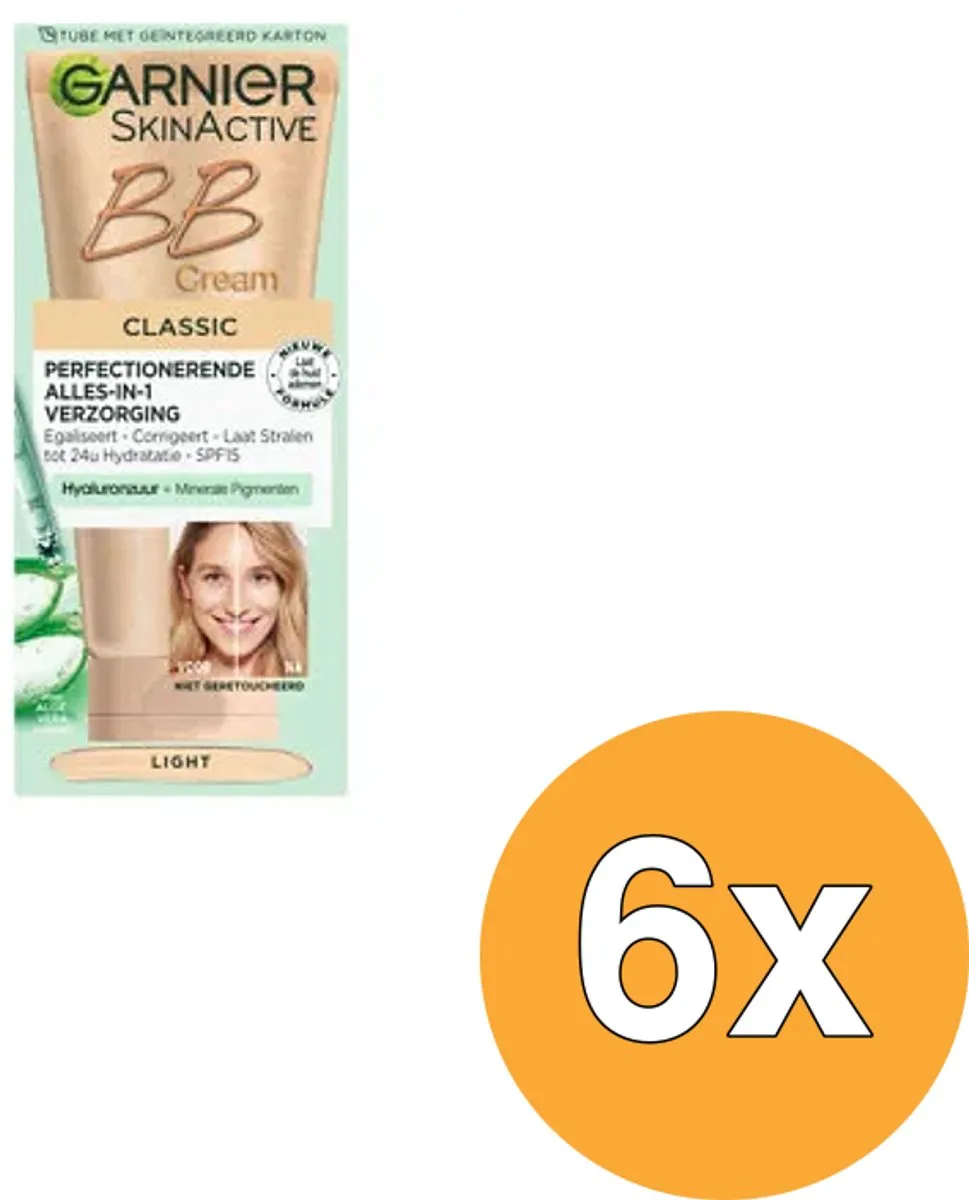 Garnier Miracle Skin Perfector BB Cream - Light - 6 x 50 ml - Voordeelverpakking