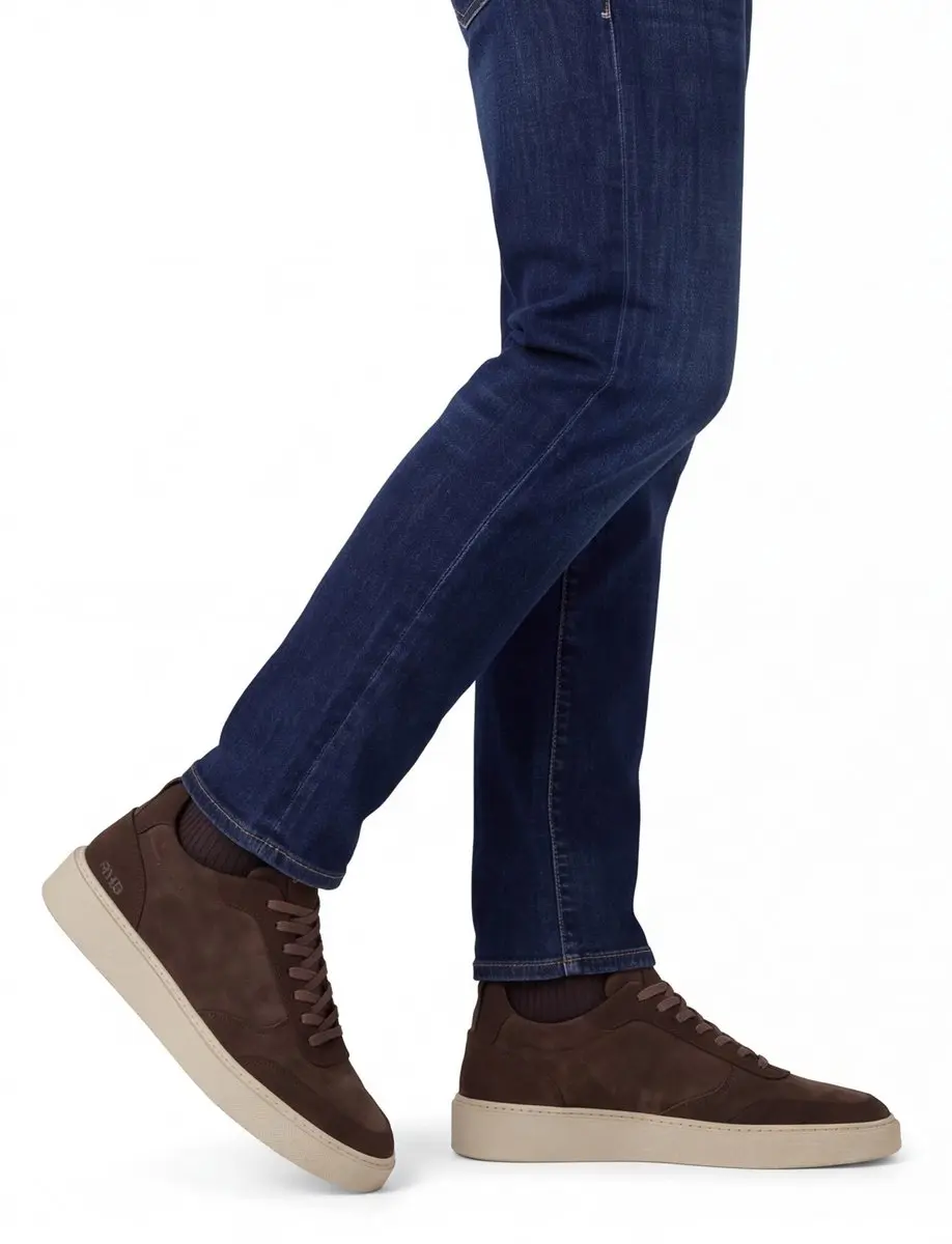 Rehab Oliver Mid Suede Heren Sneakers - Grijs/Bruin - 45 - afbeelding 5 van 6