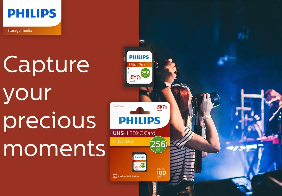 Philips FM25SD65B - SDXC kaart 256GB - Class 10 - UHS-I U3