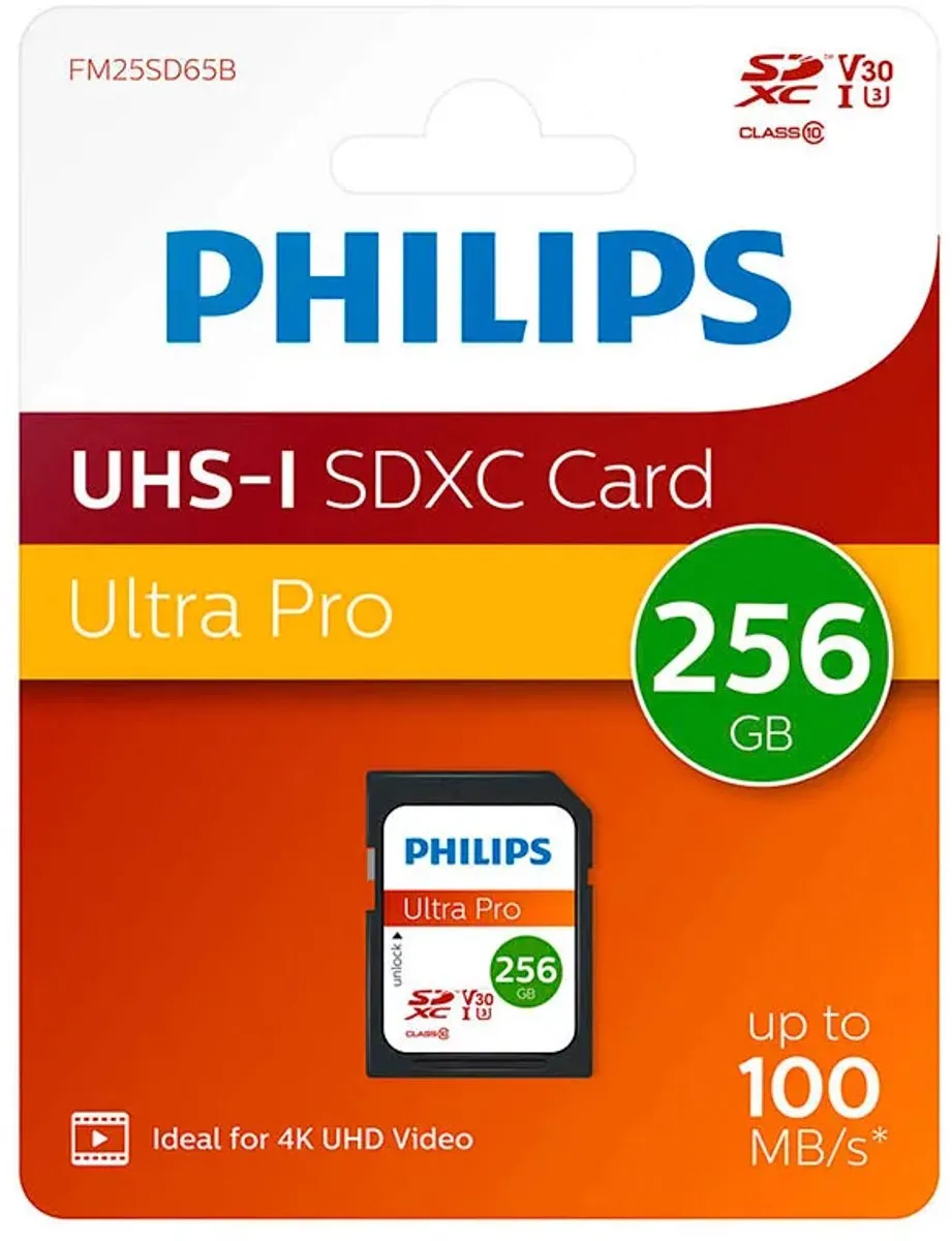 Philips FM25SD65B - SDXC kaart 256GB - Class 10 - UHS-I U3