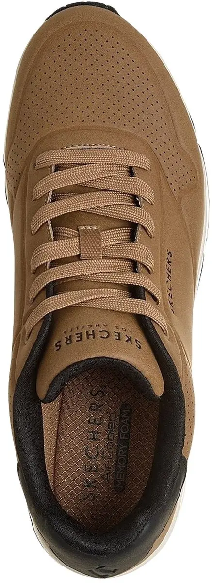 Skechers Uno Vintage Steps Heren Sneakers - Bruin - afbeelding 2 van 5