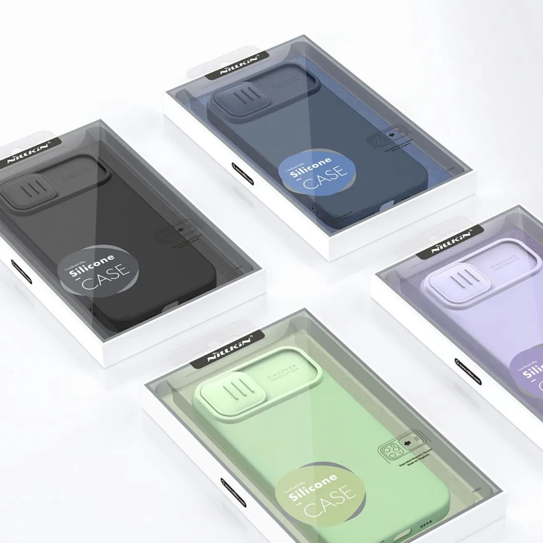 Nillkin CamShield Magnetisch Siliconen Hoesje iPhone 14 Plus - Blauw - afbeelding 4 van 6