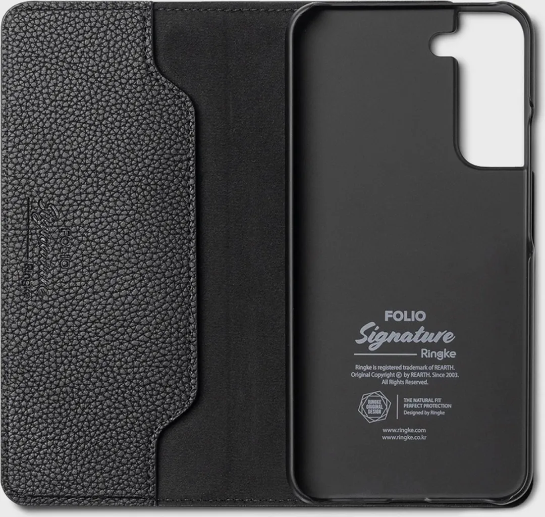Ringke Folio Signature Standard Hoesje - Samsung Galaxy S22 Plus - Zwart