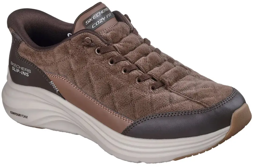 Skechers Contour Foam Cordelux Heren Instappers - Bruin - afbeelding 3 van 6