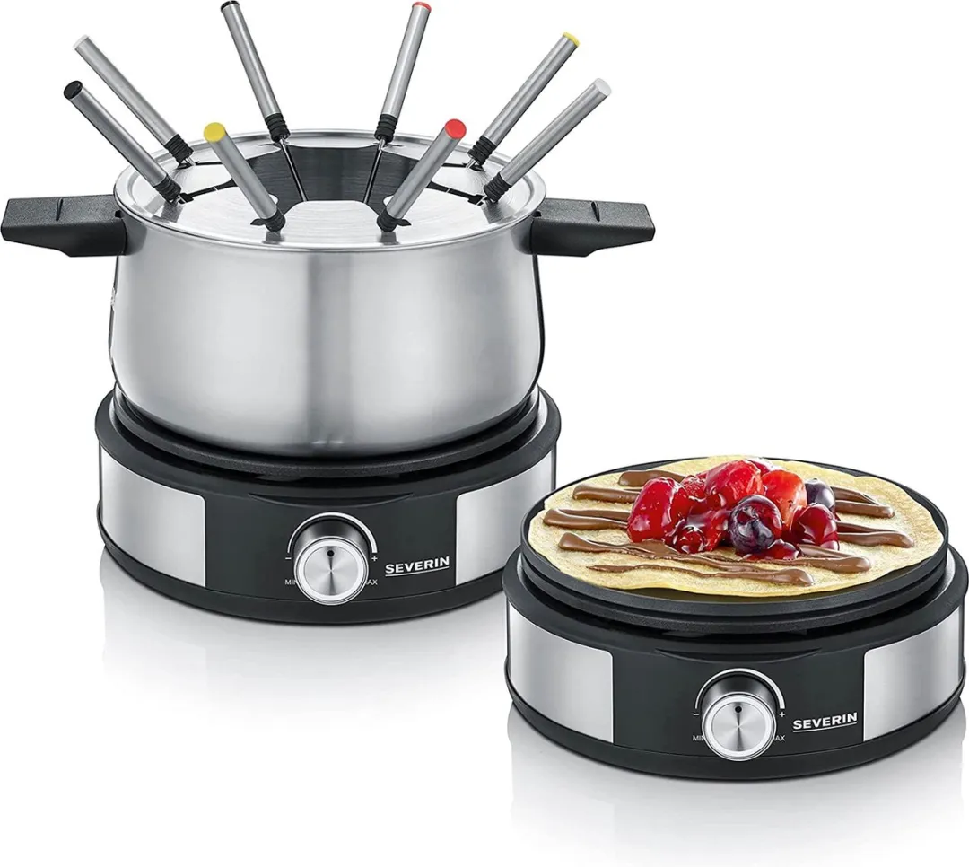 Severin FO 2471 Fondue-Crêpes-Combi 1500W - 8 Personen