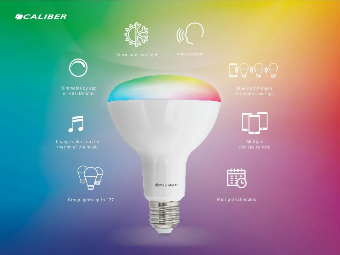 Caliber Smart Lamp E27 RGBW - 9W - Mat - Tuya Smart