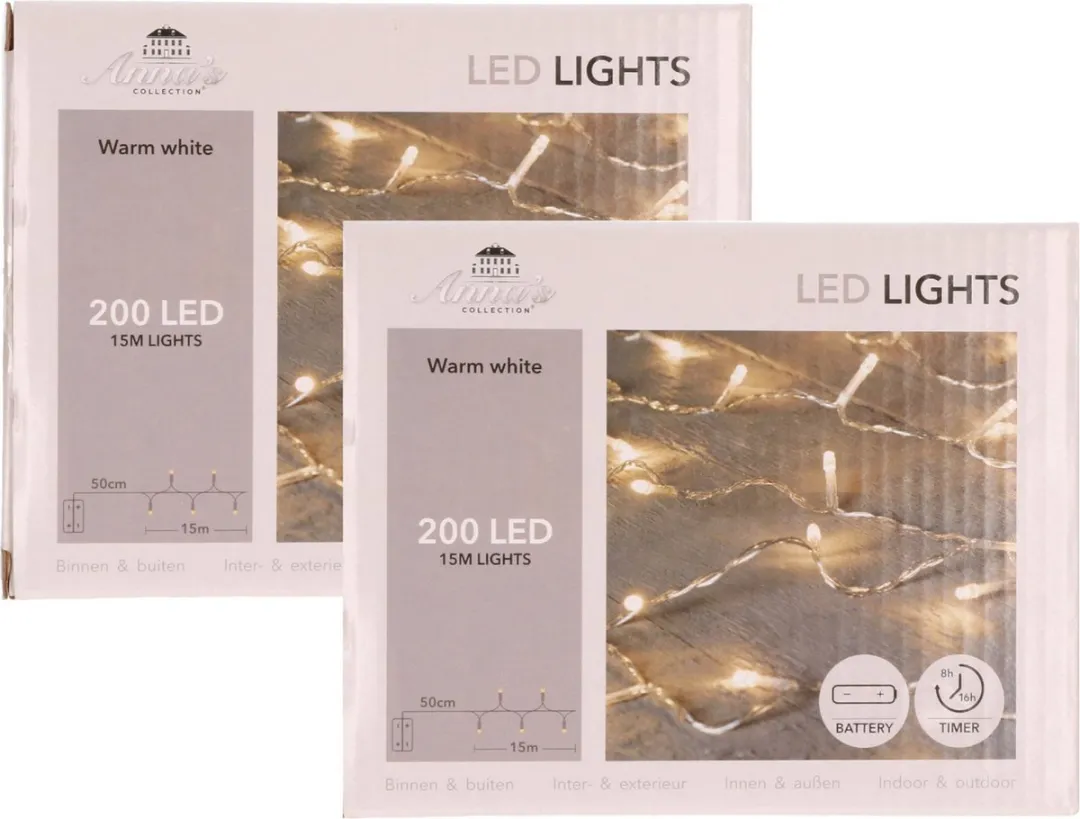 Anna's Collection Kerstverlichting 2x200 Led
