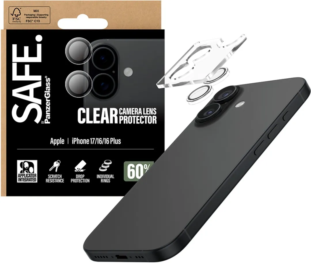 PanzerGlass SAFE SA30618 Camerabeschermer iPhone 17 - Doorzichtig zwart