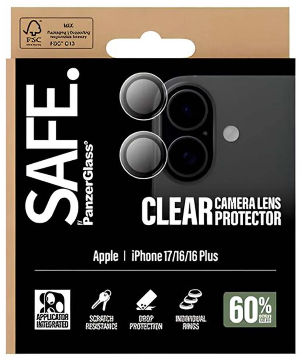 PanzerGlass SAFE SA30618 Camerabeschermer iPhone 17 - Doorzichtig zwart