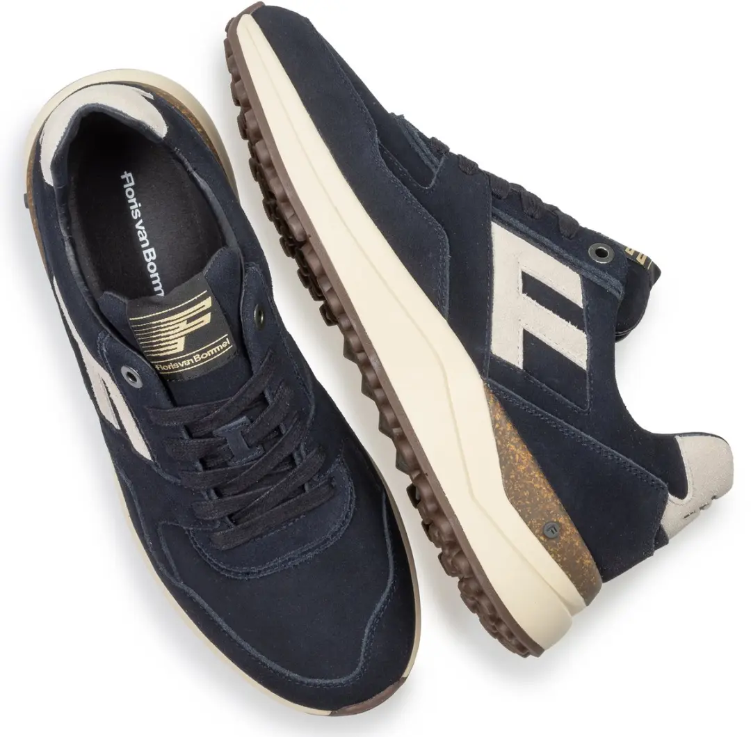 Floris van Bommel Heren Sneakers - Maat 44 - Blauw - afbeelding 3 van 6
