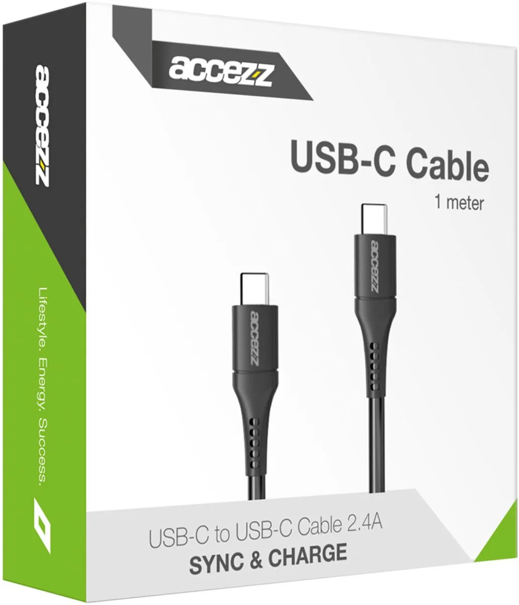 Accezz USB C naar USB C Kabel SH00058479 - 1m - 60W - Wit
