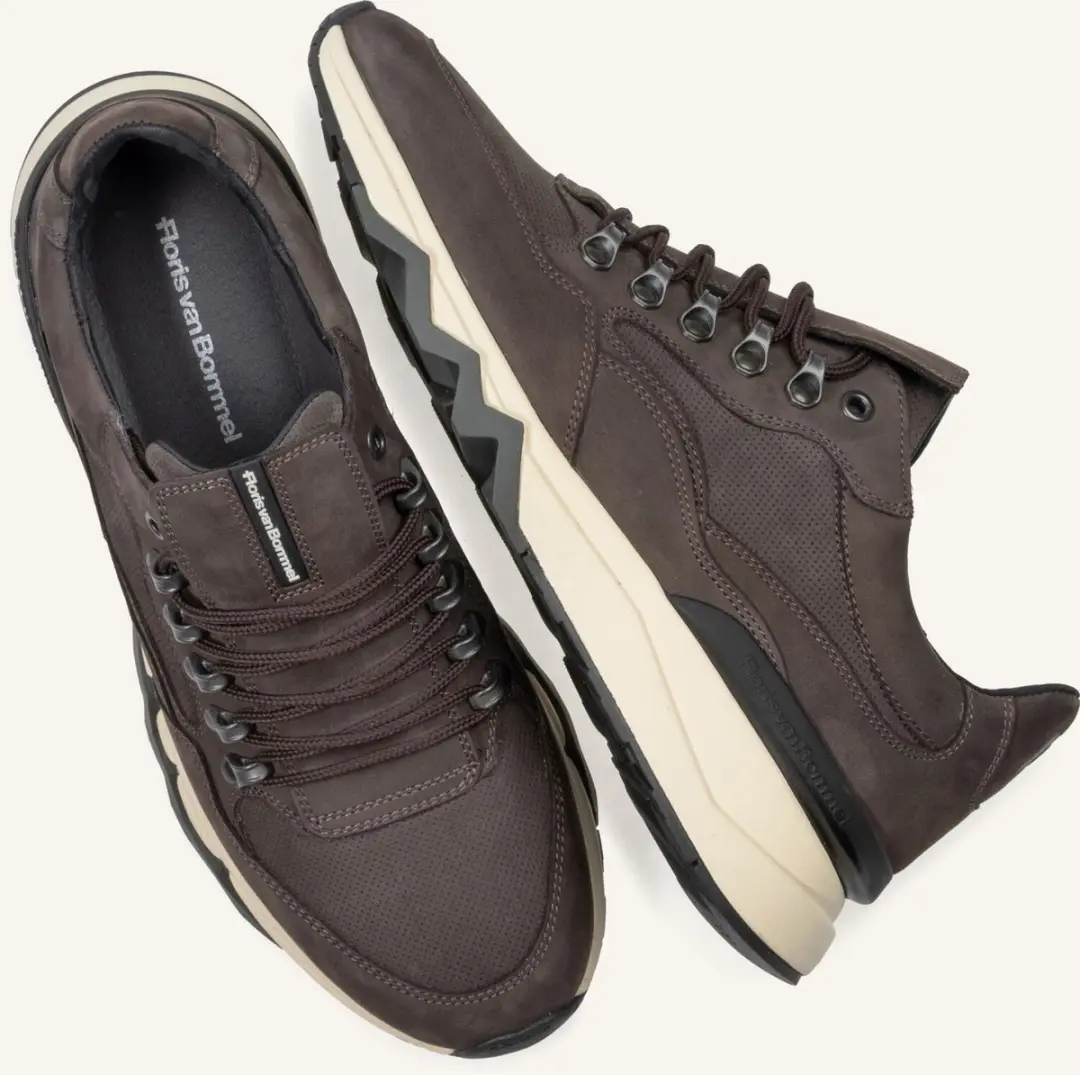 Floris van Bommel De Zager Sneakers - Nubuck - Bruin - afbeelding 2 van 6