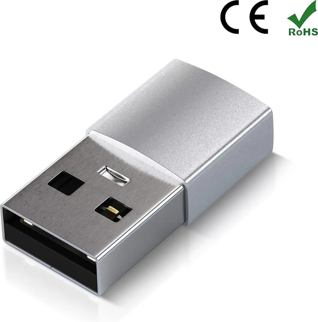 Satechi SA-ST-TAUCS USB-A naar USB-C Adapter - Zilver
