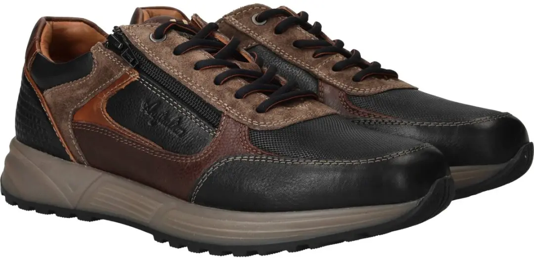 Australian Hawker Sneakers Leer - Zwart - Maat 40 - afbeelding 2 van 6